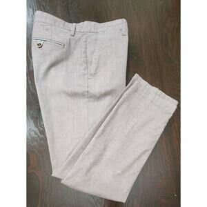 Ted Baker London Pants Mens 38R Flat Front Mid Rise Straight Leg Trousers Cotton